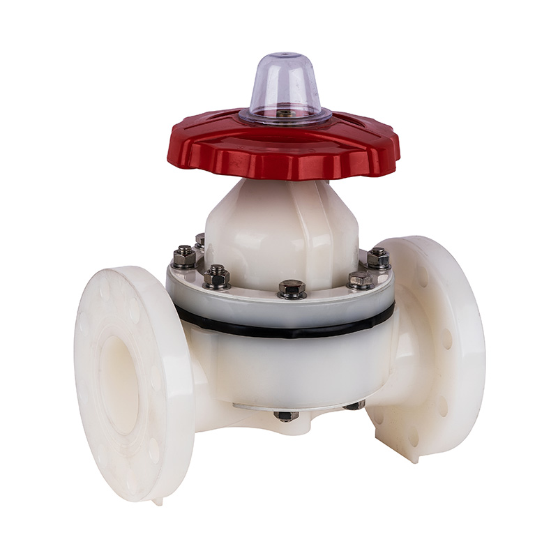 Katup Diafragma Tipe Flange PVDF G41F-10F Standar DN15-300 GB