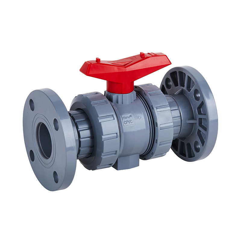 PVC-C Q41F-10V Flensa True Union Ball Valve DN15-100 1/2'-4' Standar ANSI