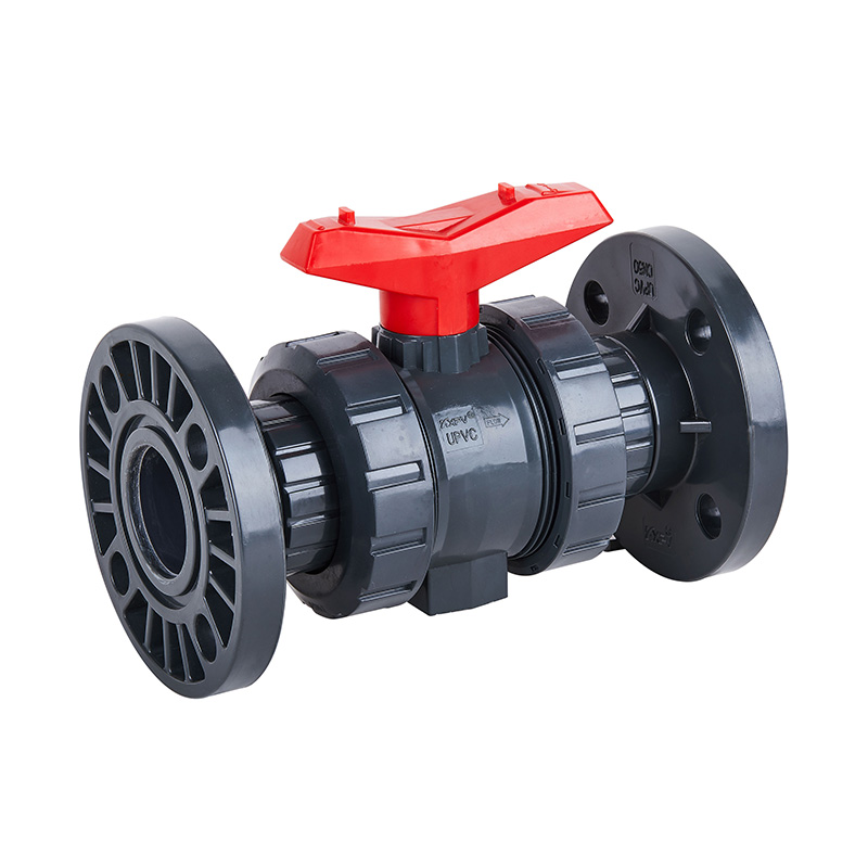 PVC-U Q41F-10U Flanged True Union Ball Valve DN15-100 1/2'-4' Standar ANSI