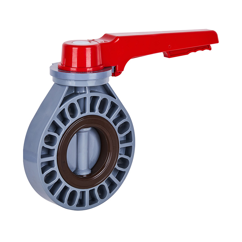 PVC-C D71X-10V menggabungkan Butterfly Valve DN40-200 1-1/2'-8' Standar ANSI