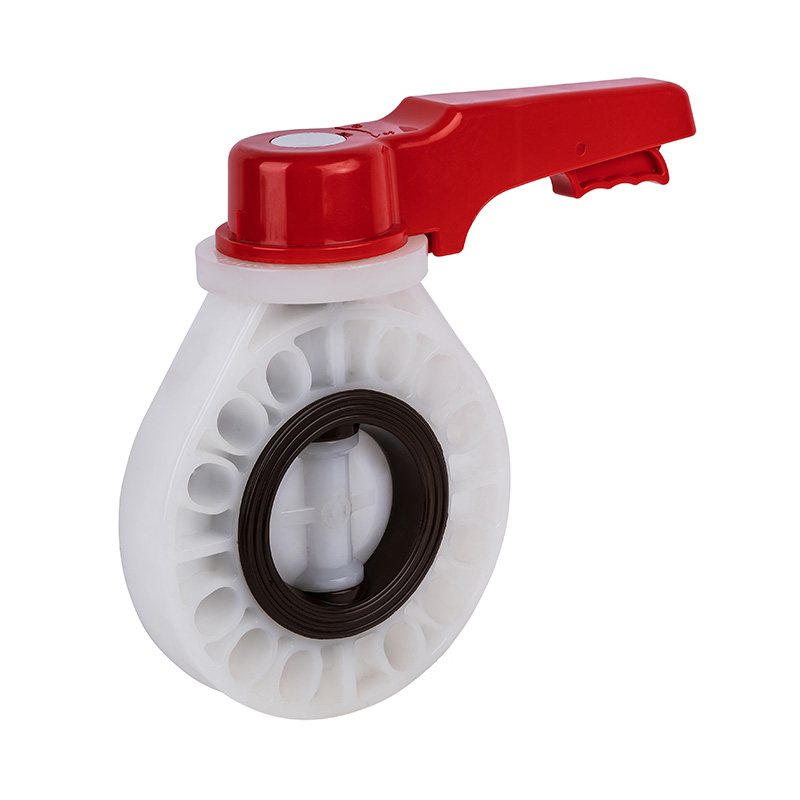 PVDF D71X-10F Menangani Butterfly Valve DN15-200 GB Standar