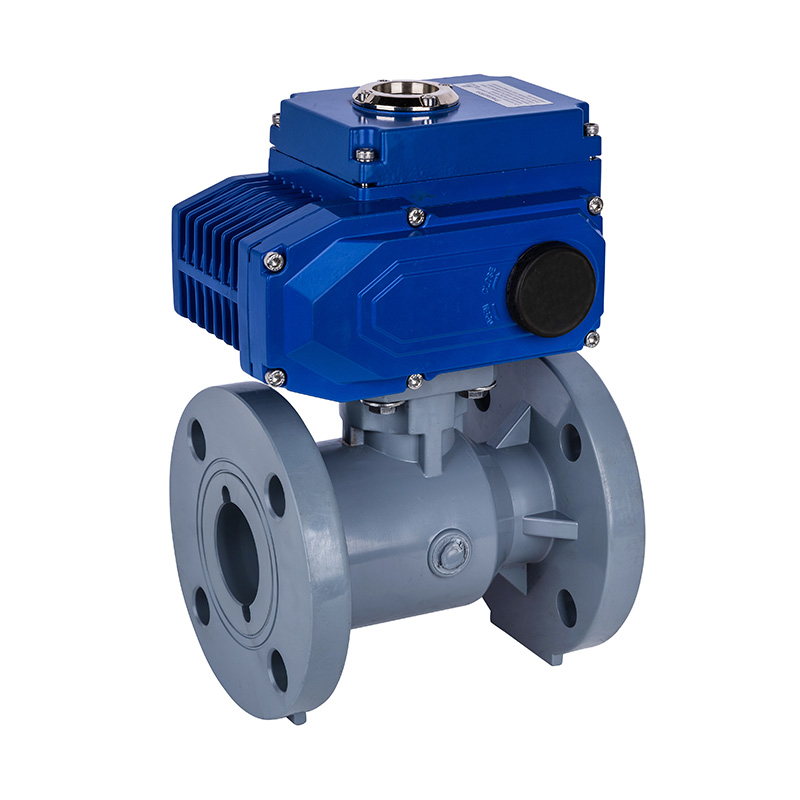 Katup Bola Flange Listrik PVC-C D941F-10V Standar DN15-300 GB