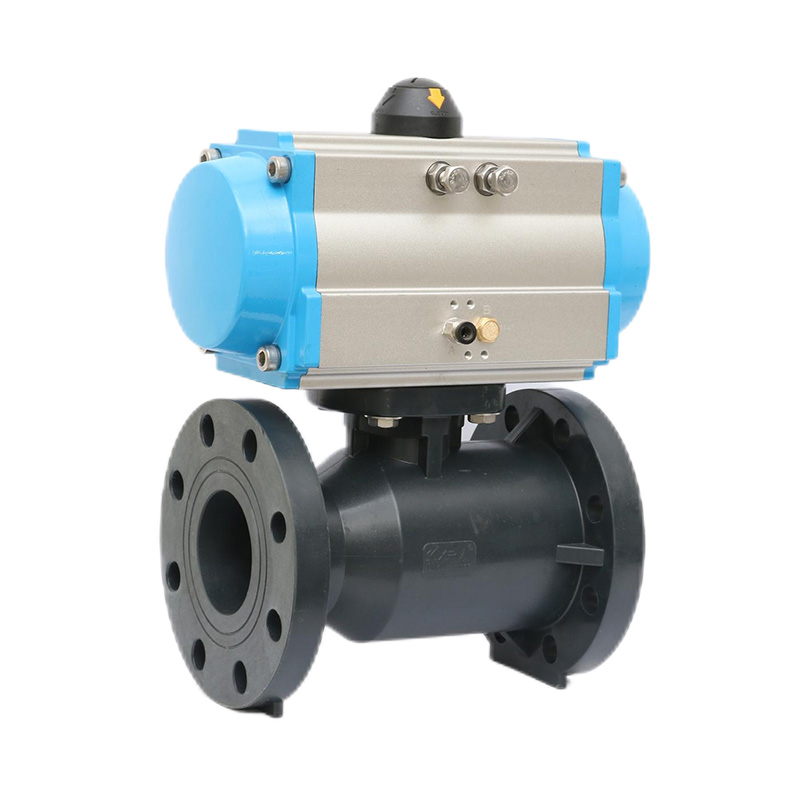 FRPP Q641F-10S Katup Bola Flange Pneumatik DN20-300 20A-300A Standar JIS