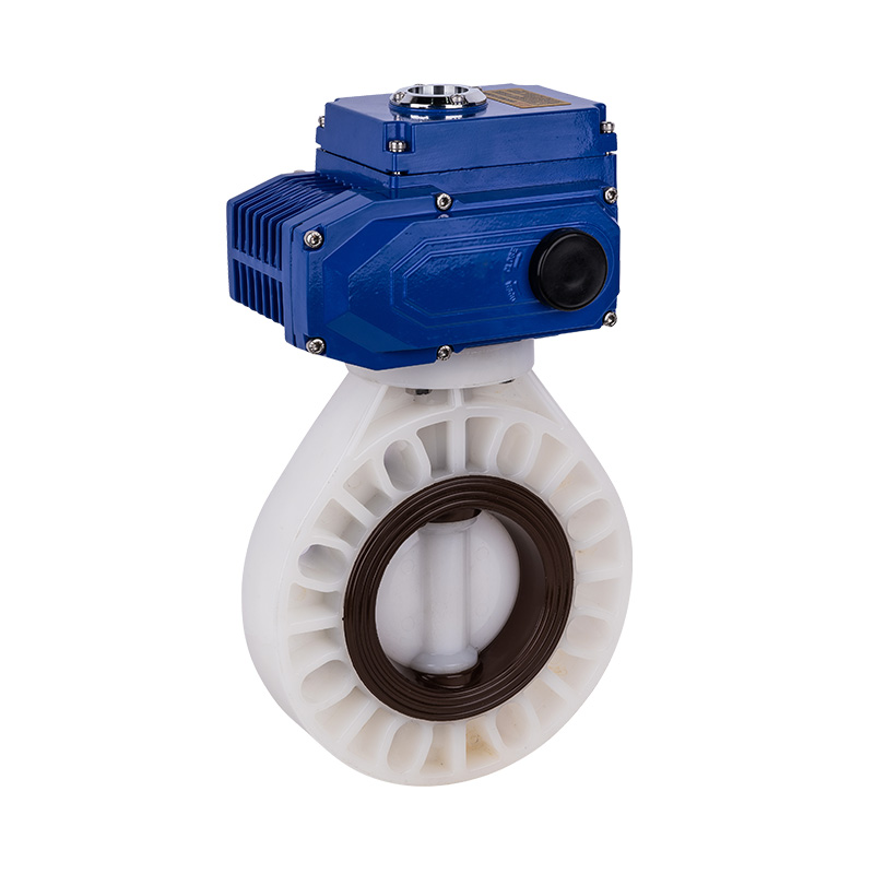 Katup Kupu-Kupu Listrik PVDF D971X-10F DN40-1000 40A-1000A Standar JIS