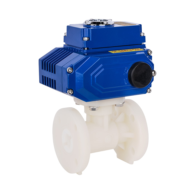 Katup Bola Flange Listrik PVDF D941F-10F Standar DN15-300 GB